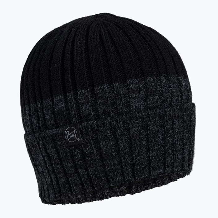 BUFF Зимна шапка с лента от плетиво и полар черно-сива 120850.999.10.00
