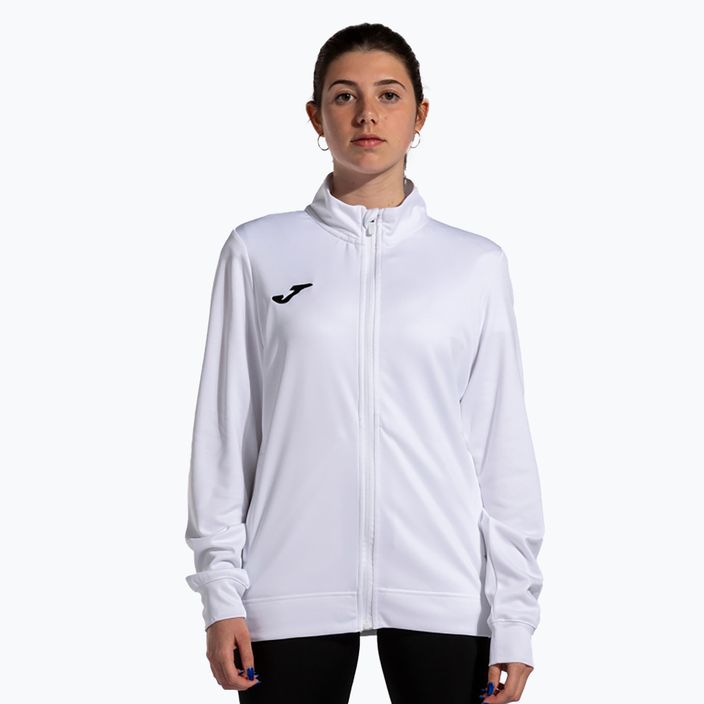 Дамски суитшърт за бягане Joma Winner II Full Zip white