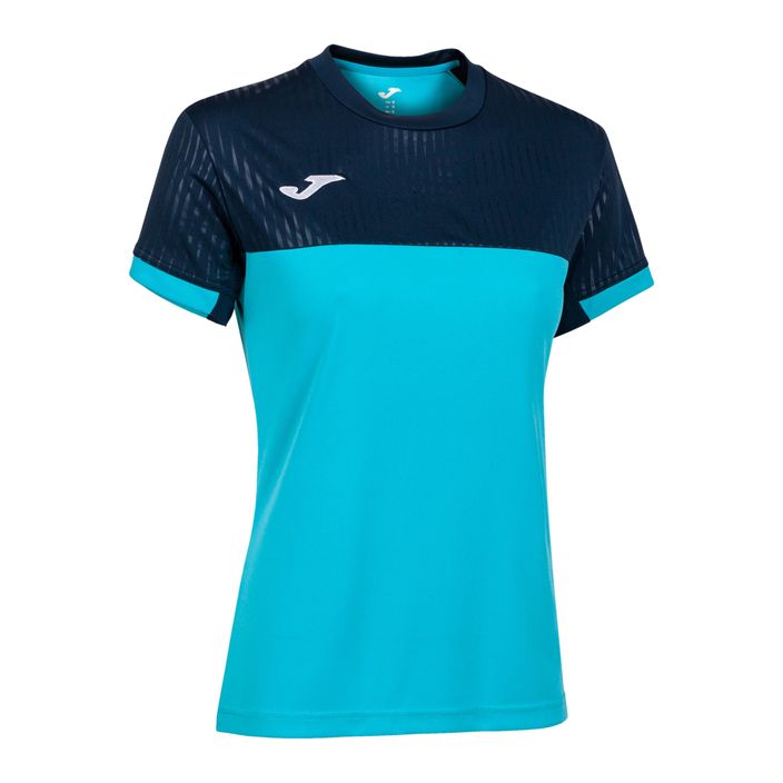 Тениска Joma Montreal SS fluor turquoise/navy 6