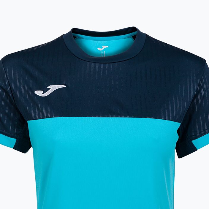 Тениска Joma Montreal SS fluor turquoise/navy 8