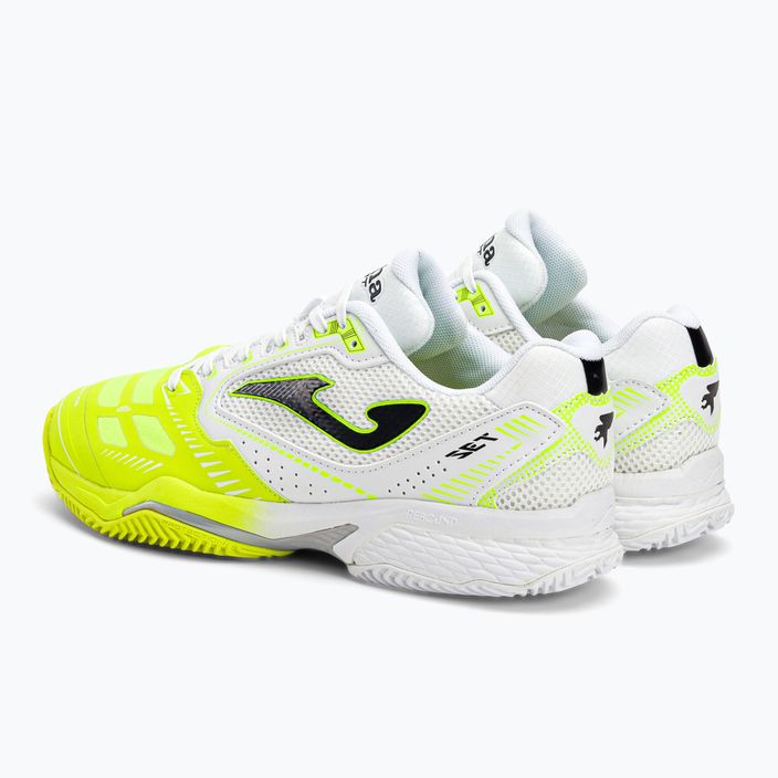 Joma T.Set мъжки обувки за тенис в бяло и жълто TSETW2209P 3
