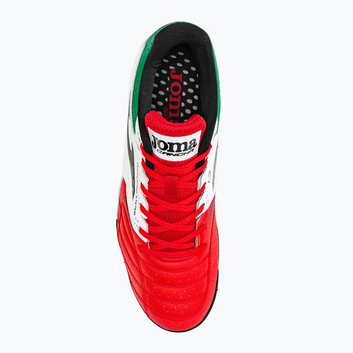Мъжки футболни обувки Joma Cancha TF червено/бяло/зелено 6