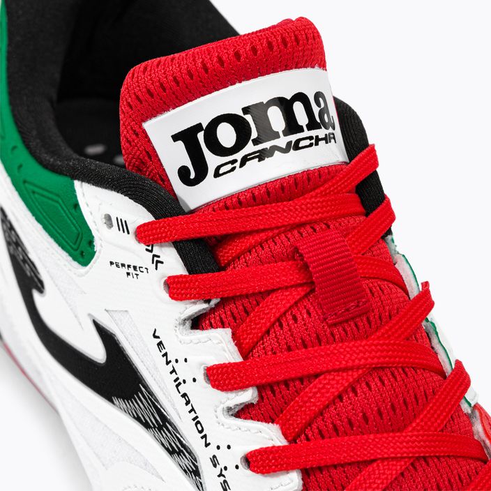 Мъжки футболни обувки Joma Cancha TF червено/бяло/зелено 7
