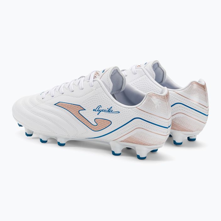 Мъжки футболни обувки Joma Aguila FG white/gold 3