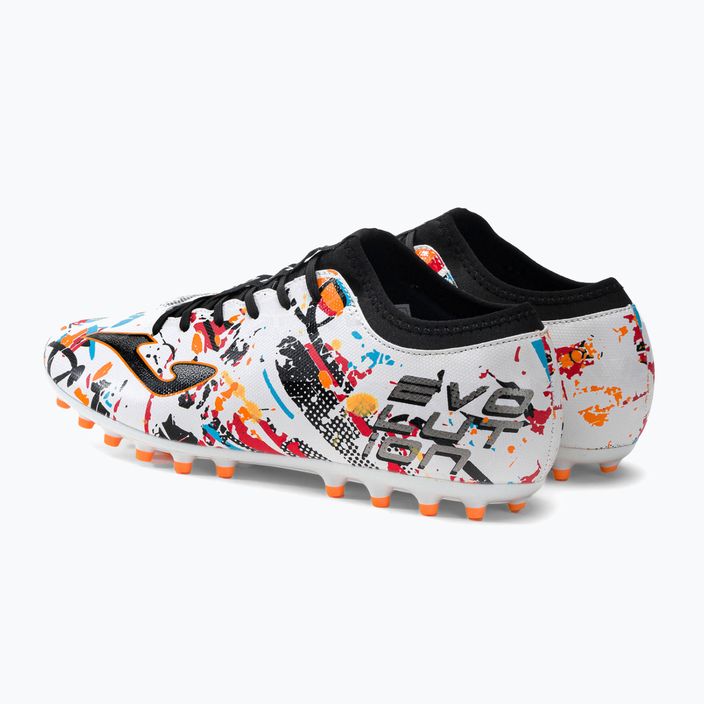 Joma Evolution AG мъжки футболни обувки бяло/черно/оранжево 3