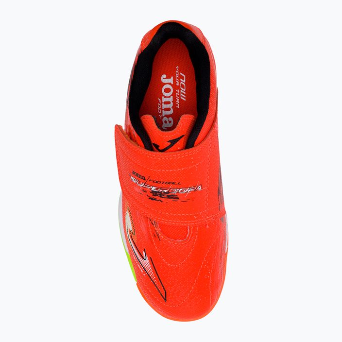 Детски футболни обувки Joma Super Copa IN coral/green fluor 6