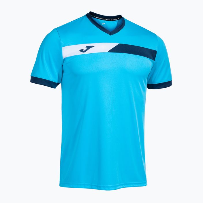 Мъжка тениска за тенис Joma Court fluor turquoise/navy