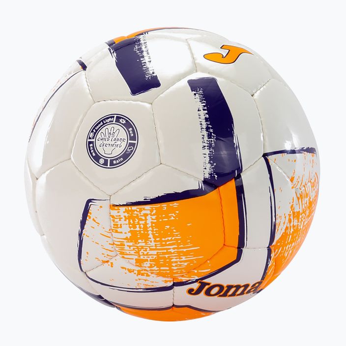 Joma Dali II футбол бяло/флуорово оранжево/лилаво размер 5 2
