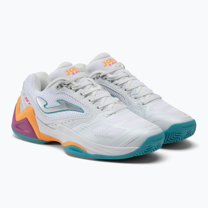 Дамски обувки за тенис Joma Set Lady white/orange 4