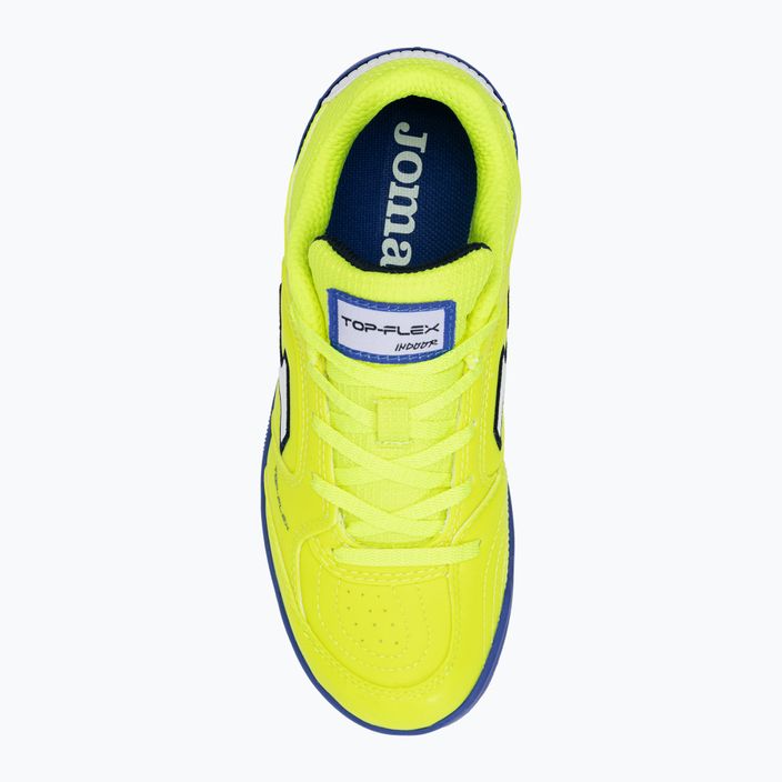 Детски футболни обувки Joma Top Flex Jr IN лимонов флуор 6