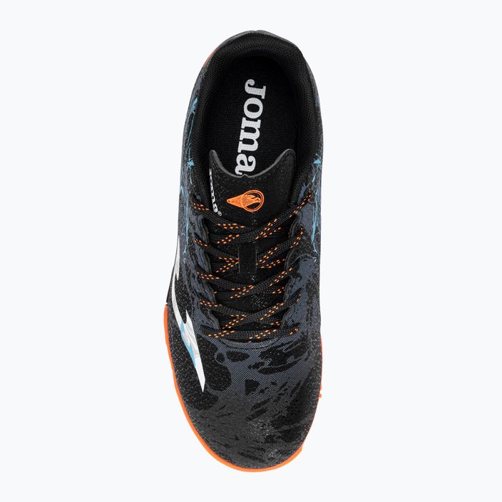 Детски футболни обувки Joma Super Copa Jr TF черно/тюркоазено 6