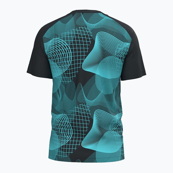 Мъжка тениска Joma Challenge Tennis Shirt black/turquoise 2