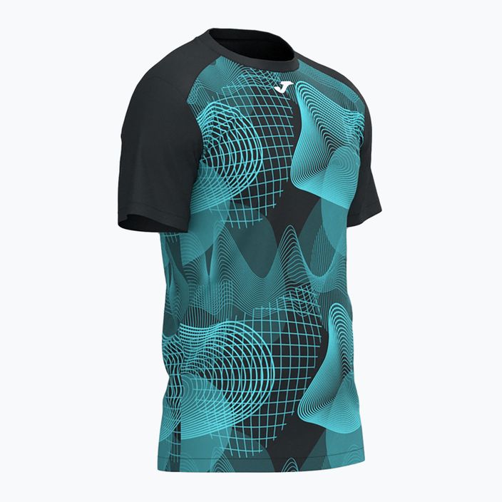 Мъжка тениска Joma Challenge black/turquoise 3