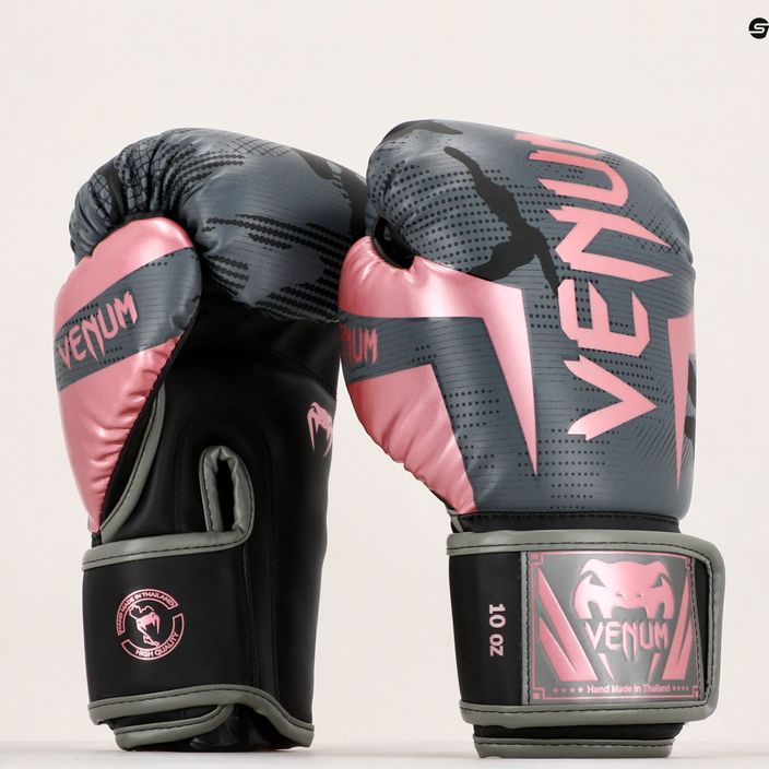 Мъжки боксови ръкавици Venum Elite в черно и розово 1392-537 13