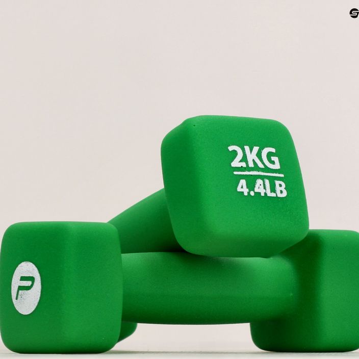 Неопренови дъмбели 2 кг Pure2Improve зелен P2I201400 6