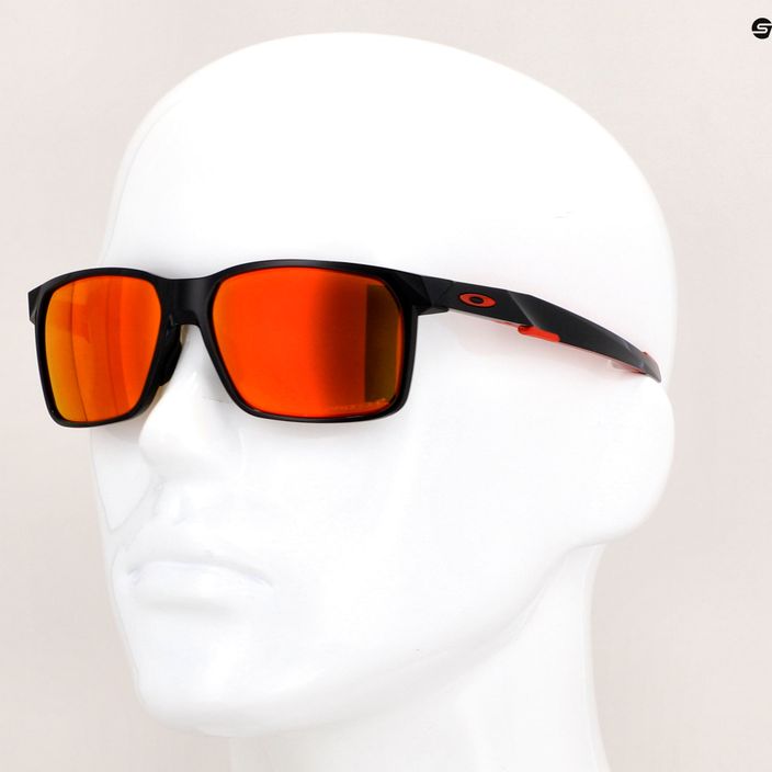 Oakley Portal X полирани черни/призма рубин поляризирани слънчеви очила 14