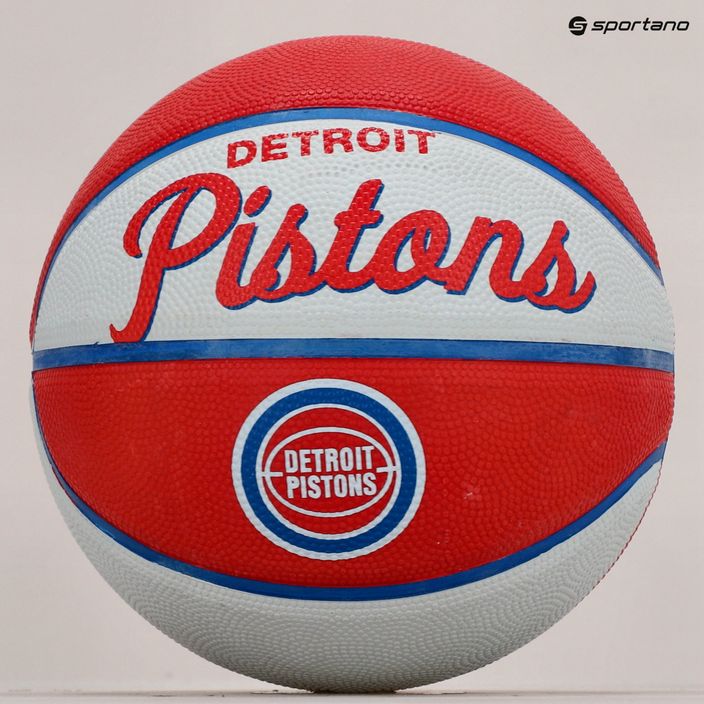 Wilson NBA Team Retro Mini Detroit Pistons баскетболна топка Red WTB3200XBDET 5