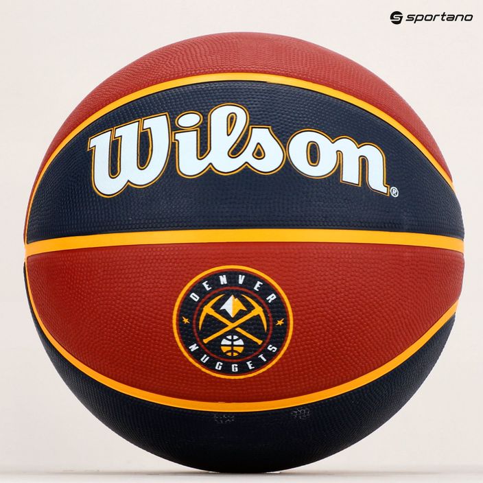Баскетболна топка Wilson NBA Team Tribute Denver Nuggets, тъмносиня WTB1300XBDEN 6