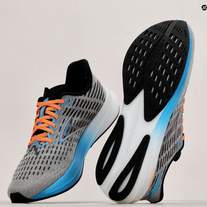 Мъжки обувки за бягане Brooks Hyperion сиво/атомично синьо/кафяво 19