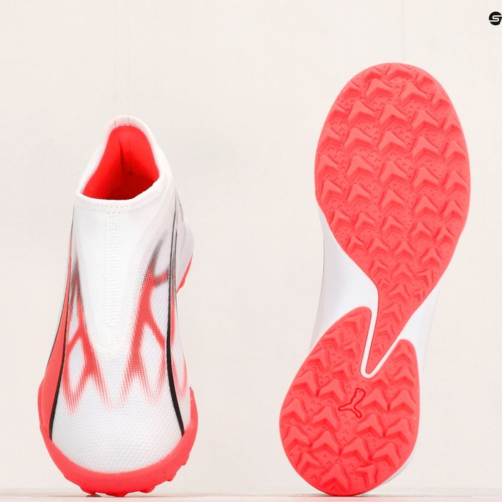 Детски футболни обувки PUMA Ultra Match Ll TT + Mid Jr puma white/puma black/fire orchid 12