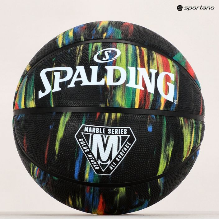 Spalding Мраморна баскетболна топка черна 84398Z 5