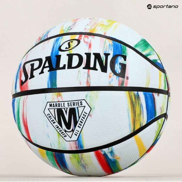 Spalding Мраморна баскетболна топка бяла 84397Z 4
