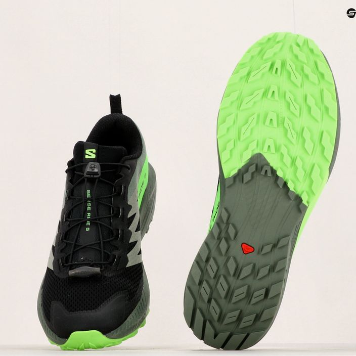 Мъжки обувки за бягане Salomon Sense Ride 5 black/laurel wreath/green gecko 15