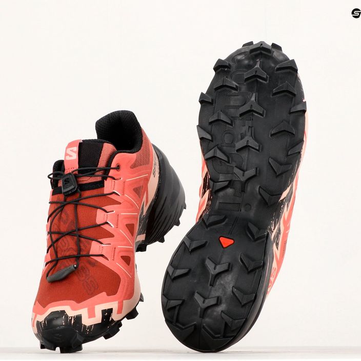 Дамски обувки за бягане Salomon Speedcross 6 от кравешка кожа/черно/английска роза 14