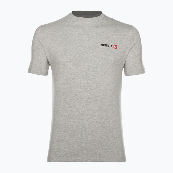 NEBBIA Minimalist Logo мъжка тренировъчна тениска светло сива 4