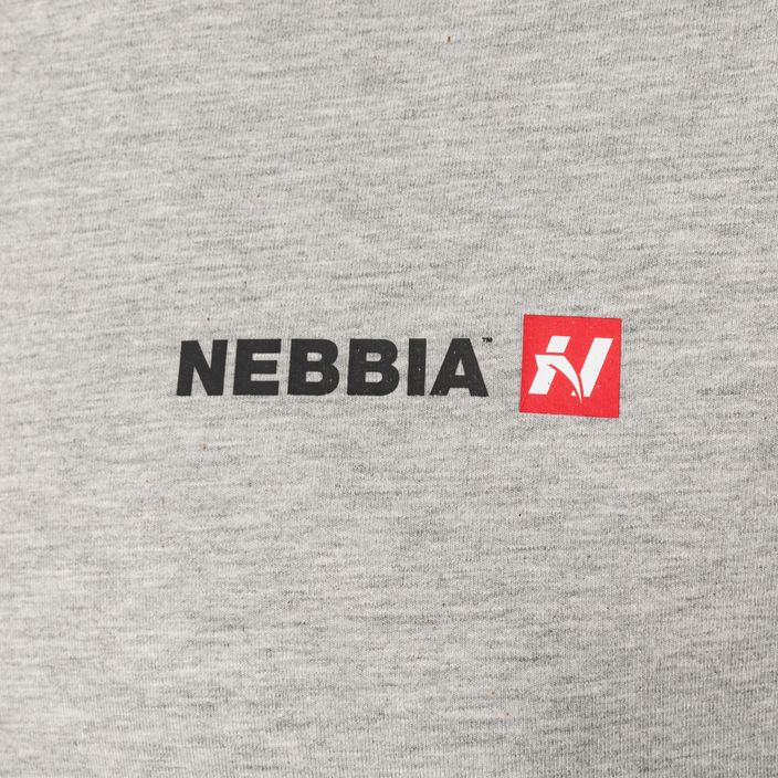 NEBBIA Minimalist Logo мъжка тренировъчна тениска светло сива 6