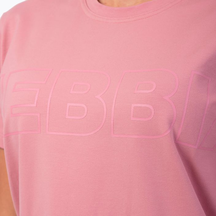 Тренировъчна тениска за жени NEBBIA Invisible Logo old rose 5