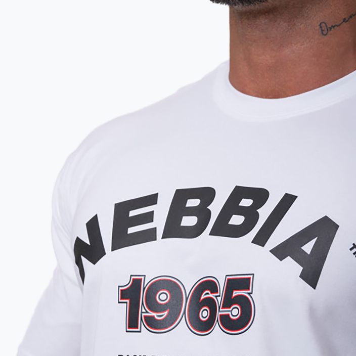 NEBBIA Golden Era мъжка тренировъчна тениска бяла 1920430 3