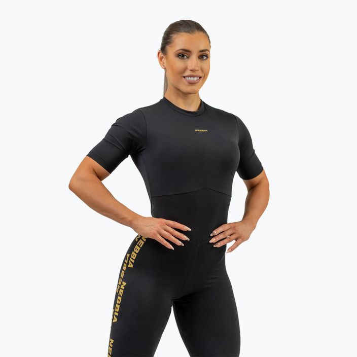 Дамски тренировъчен костюм NEBBIA Intense Focus black/gold 4