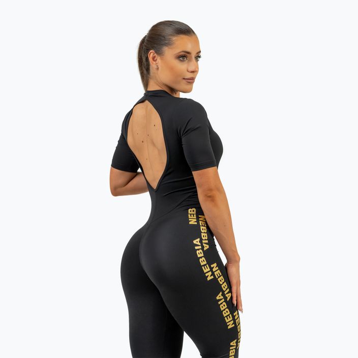 Дамски тренировъчен костюм NEBBIA Intense Focus black/gold 5