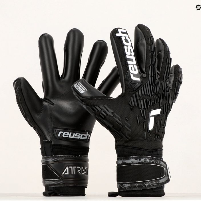 Reusch Attrakt Freegel Infinity Finger Support Вратарски ръкавици черни 5370730-7700 9