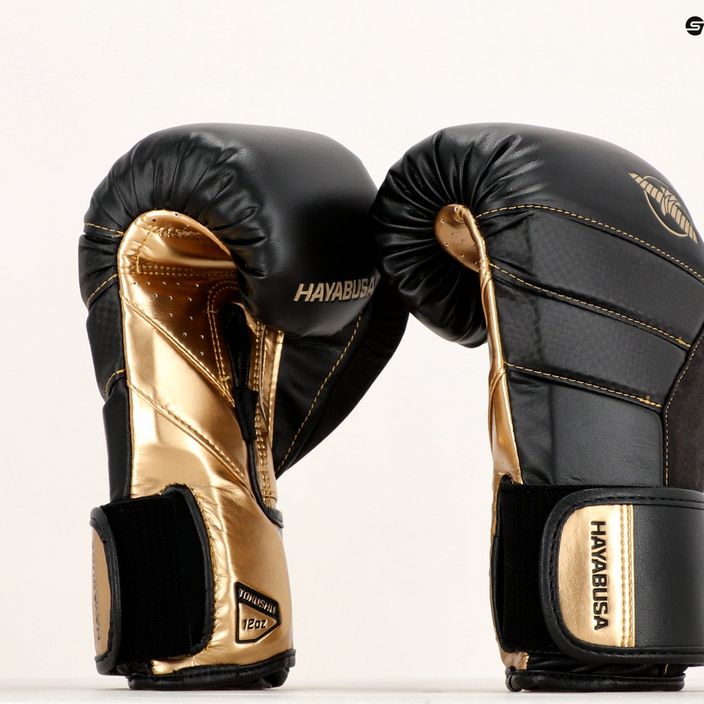Hayabusa T3 черни/златни боксови ръкавици 13