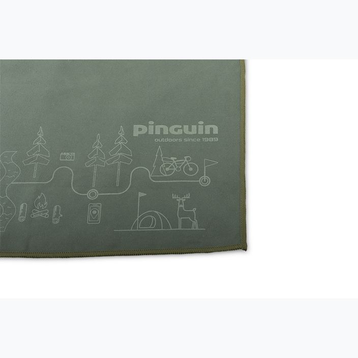 Pinguin Micro Towel Map XL бързосъхнеща кърпа сива 2