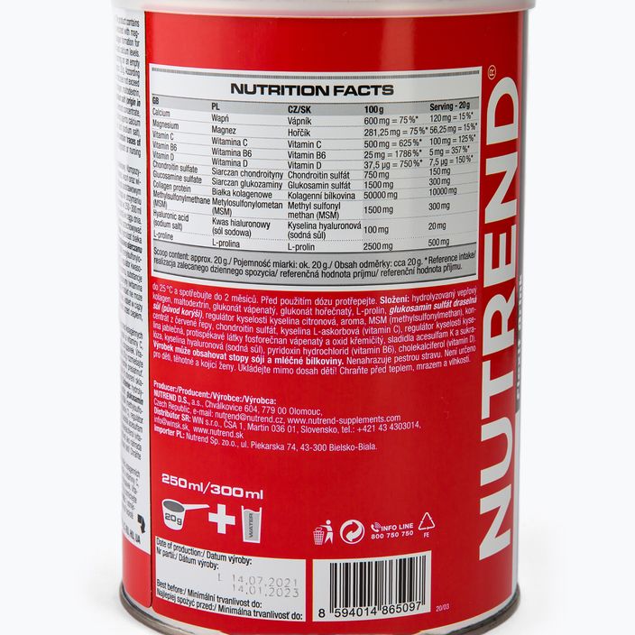 Flexit Drink Nutrend 400g за възстановяване на ставите ягода VS-015-400-JH 3