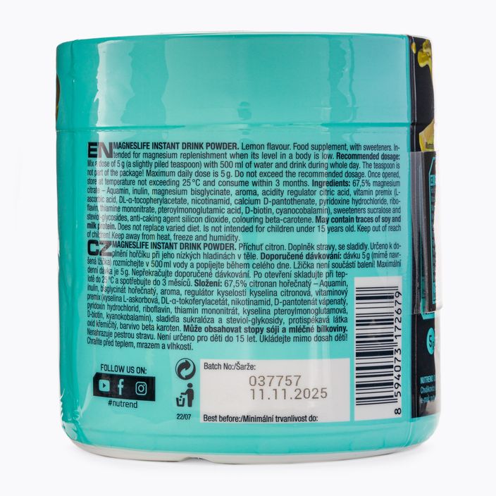 Магнезий Nutrend Magneslife Instant Drink Powder 300 g лимон VS-118-300-CI 3