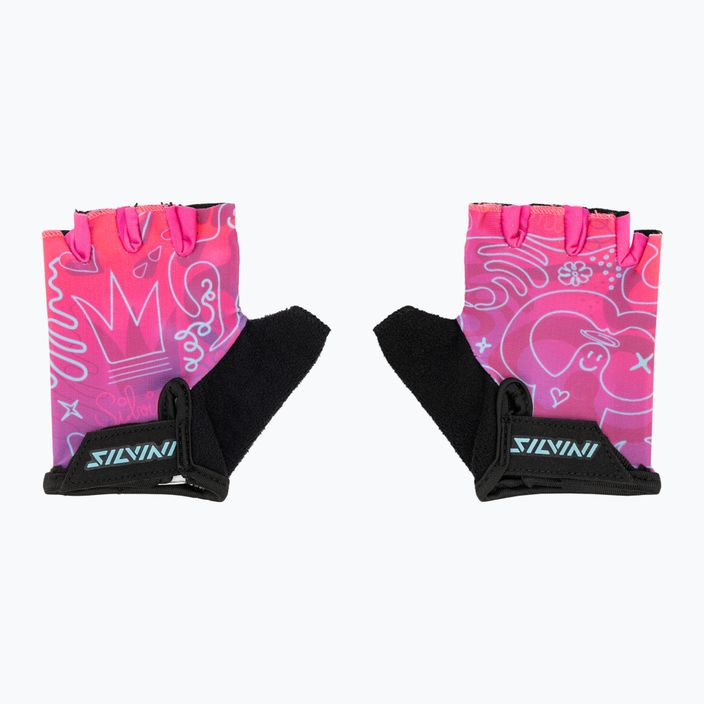 SILVINI Детски ръкавици за колоездене Punta черни/розови 3119-CA1438/8911