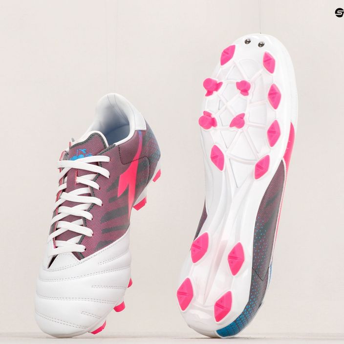 Мъжки футболни обувки Diadora Brasil Elite Veloce GR LPU white/pink fluo/blue fluo 19