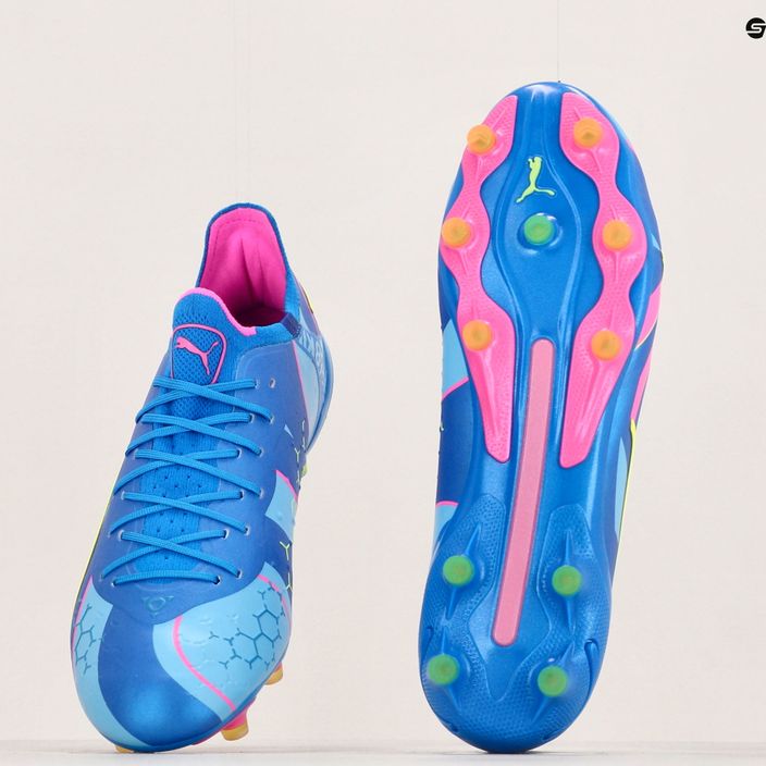 PUMA King Ultimate Energy FG/AG мъжки футболни обувки ултра синьо/светло розово/светло синьо 14
