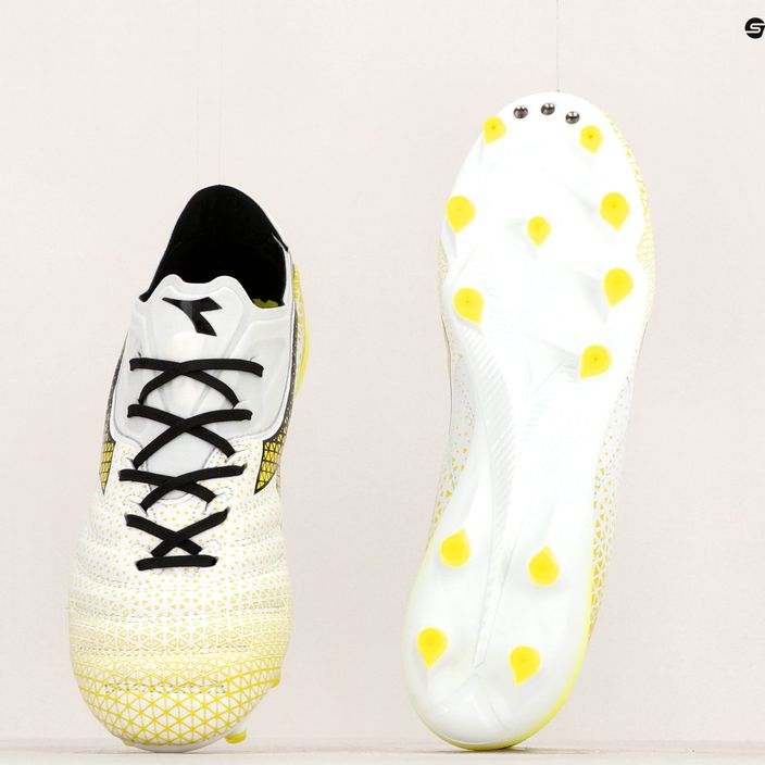 Мъжки футболни обувки Diadora Brasil Elite Tech GR LPX white/black/fluo yellow 19