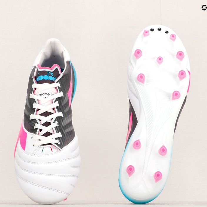 Мъжки футболни обувки Diadora Brasil Elite Veloce GR ITA LPX white/pink fluo/blue fluo 19