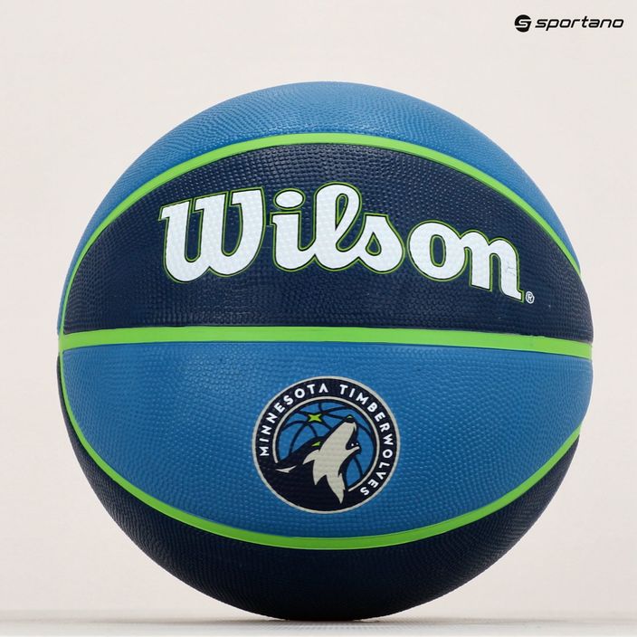 Wilson NBA Team Tribute Minnesota Timberwolves баскетболна топка синя WTB1300XBMIN 5