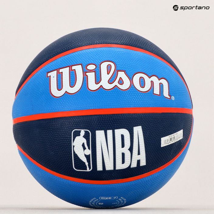 Wilson NBA Team Tribute баскетболна топка Oklahoma City Thunder синя WTB1300XBOKC 7