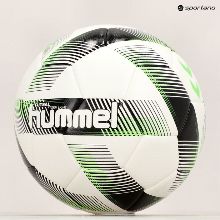 Hummel Storm Light FB футболна топка бяло/черно/зелено размер 4 5