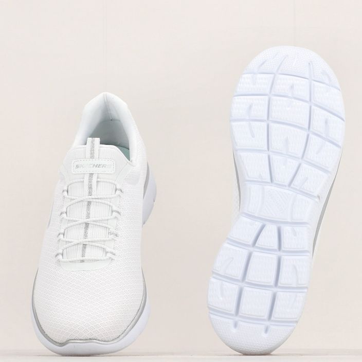 Дамски обувки за тренировка SKECHERS Summits white/silver 18