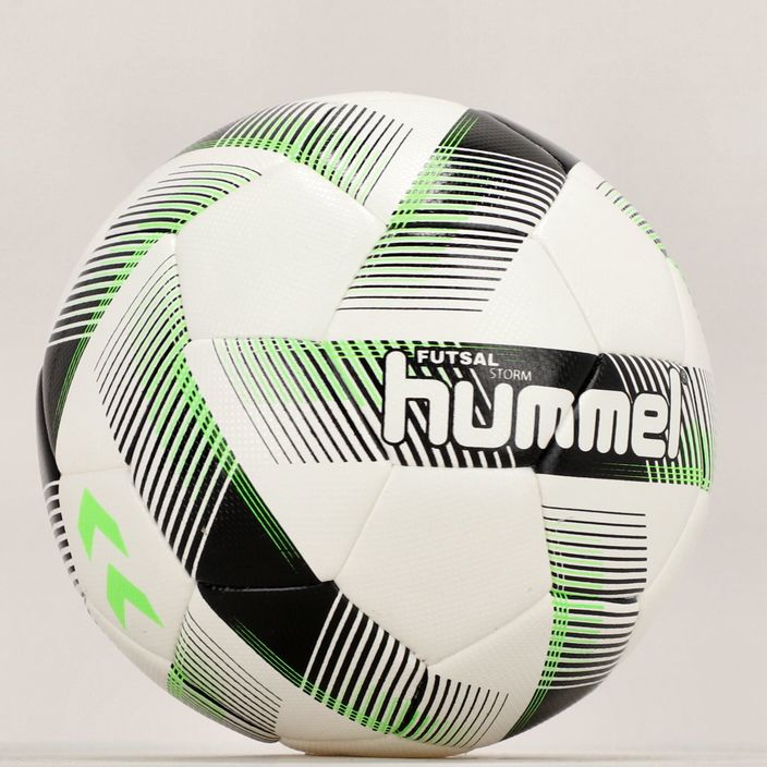 Hummel Storm FB футболна топка бяло/черно/зелено размер 3 5