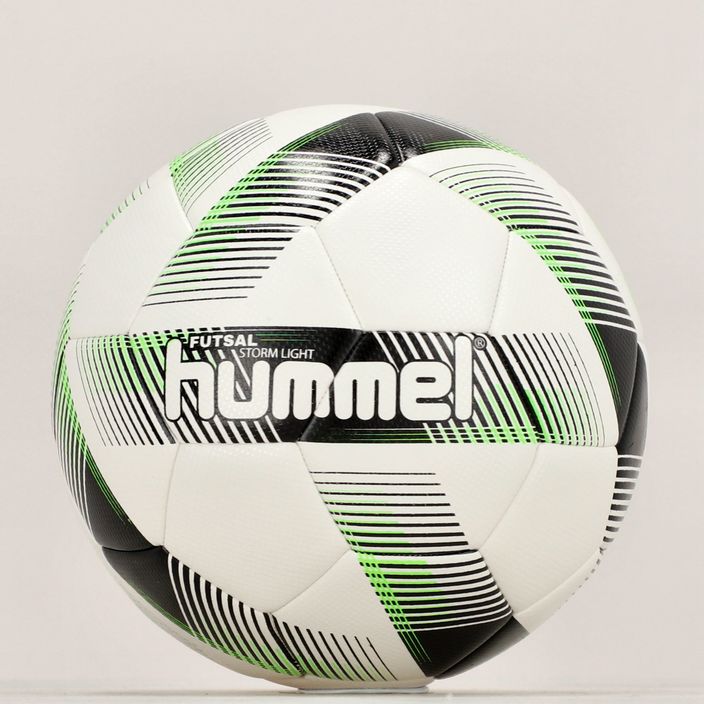 Hummel Storm Light FB футболна топка бяло/черно/зелено размер 3 5